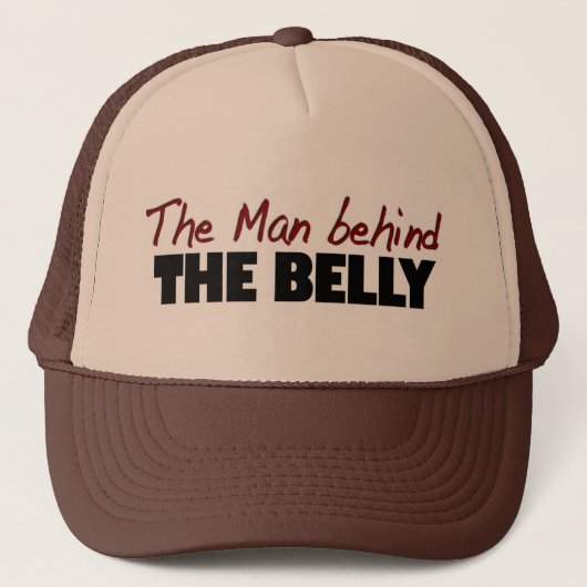 Man achter de buik trucker pet (Voorkant)