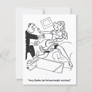 Man achter een vrouw aan, grappige Vintage Briefkaart