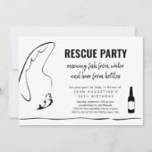 Man Adult Funny Gevist Verjaardag Retirement Party Kaart (Voorkant)