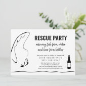 Man Adult Funny Gevist Verjaardag Retirement Party Kaart (Staand voorkant)