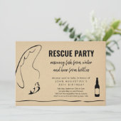 Man Adult Funny Gevist Verjaardag Retirement Party Kaart (Staand voorkant)