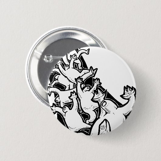 Man-afroming Ronde Button 5,7 Cm (Voorkant /achterkant)