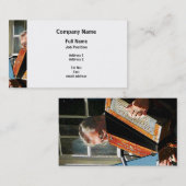 Man-afspeelaccordeon Visitekaartje (Voorkant / Achterkant)