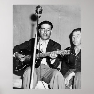 Man-afspeelgitaar Poster