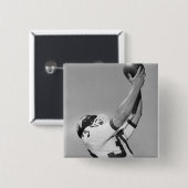 Man afspelen Football Vierkante Button 5,1 Cm (Voorkant /achterkant)