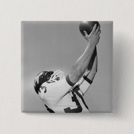 Man afspelen Football Vierkante Button 5,1 Cm (Voorkant)