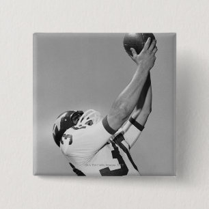 Man afspelen Football Vierkante Button 5,1 Cm