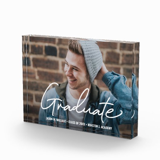 Man Afstuderen Foto Keepsake Lijst (Rechts)