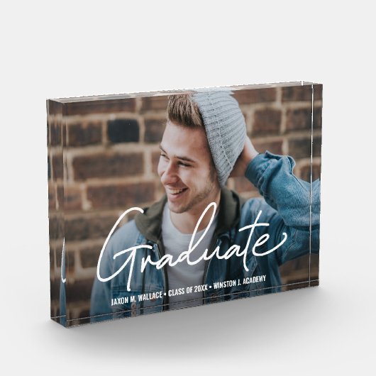 Man Afstuderen Foto Keepsake Lijst (Links)