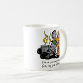 Man afval koffiemok (Voorkant rechts)