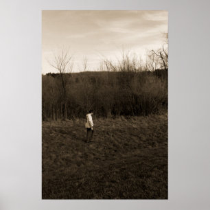 Man alleen lopen poster
