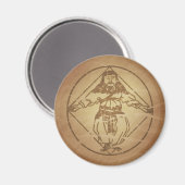 Man als Universum Chinese Magic Charms Magneet (Voorkant / Achterkant)