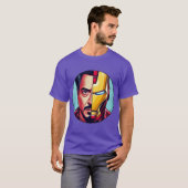 Man and Machineony Stark and Iron Man Fusion in Co T-shirt (Voorkant volledig)