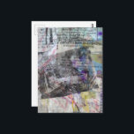 man and mufflers junk journal Mixed Media Collage Briefkaart<br><div class="desc">A mixed media collage made and photographed by Angelandspot in the year 2026 with vintage images and old telephone directory pages and a map</div>