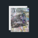 man and mufflers junk journal Mixed Media Collage Briefkaart<br><div class="desc">A mixed media collage made and photographed by Angelandspot in the year 2026 with vintage images and old telephone directory pages and a map</div>