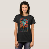 Man and Umbrella Surrealistic Horror Abstract Hall T-shirt (Voorkant volledig)
