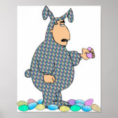 Man As Easter Bunny Poster (Voorkant)