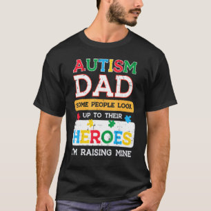 Man Autism Papa Heldhaftig Ik Verhoog Mijn Bewustz T-shirt