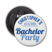 Man Bachelor Party flesopening Button Flesopener (Voorkant)