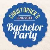 Man Bachelor Party Kartonnen Onderzetters (Voorkant)
