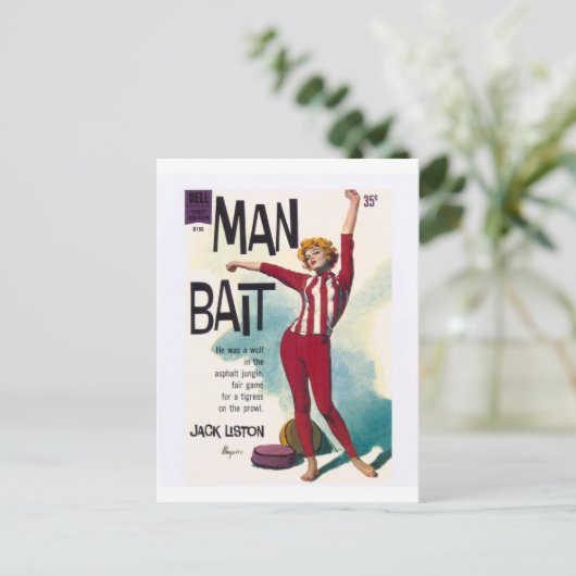 Man Bait. Briefkaart (Staand voorkant)