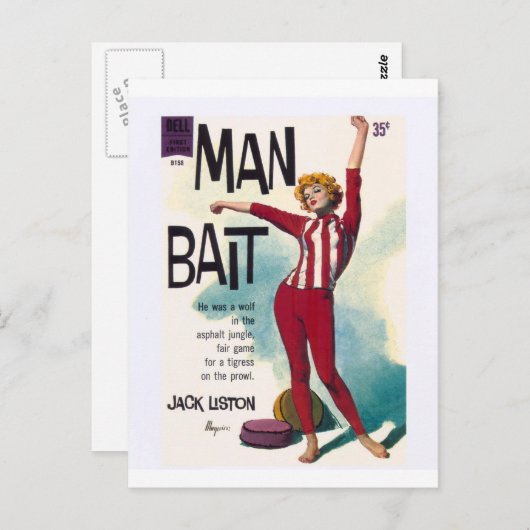 Man Bait. Briefkaart (Voorkant / Achterkant)