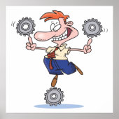 Man-balanceringskaarten Poster (Voorkant)