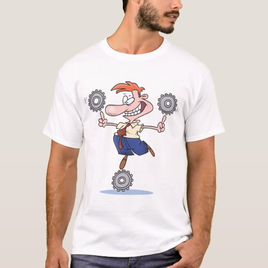 Man-balanceringskaarten T-shirt (Voorkant)