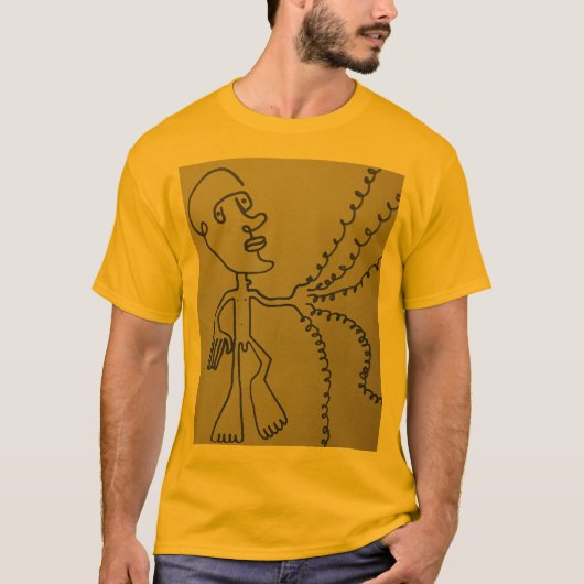 Man bananen volledig t-shirt (Voorkant)