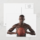 Man, basketbal briefkaart (Voorkant / Achterkant)