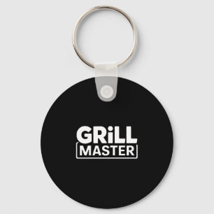 Man bbq grill meester achtertuin barbecue rook kon sleutelhanger