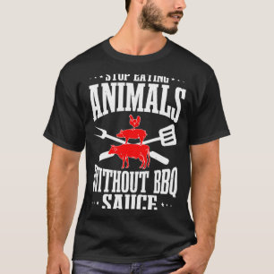 Man bbq-liefhebber grilling barbecue chef brisket t-shirt