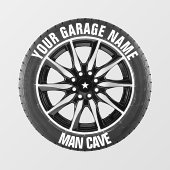 Man bedekt uw bandenwiel voor kledingstuk Aangepas Raamsticker (Vel)