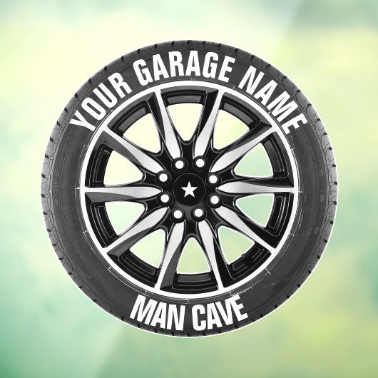 Man bedekt uw bandenwiel voor kledingstuk Aangepas Raamsticker (Vel 3)