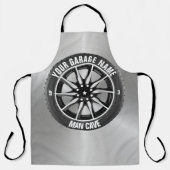 Man bedekt uw bandenwiel voor kledingstuk schort (Voorkant)