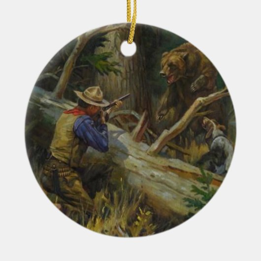  Man Beer Keramisch Ornament (Voorkant)