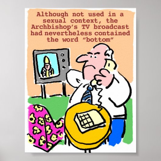 Man beklaagt telefonisch over tv-uitzendingen poster (Voorkant)