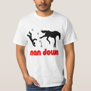 Man beneden Hoefijzers Waarde T-shirt
