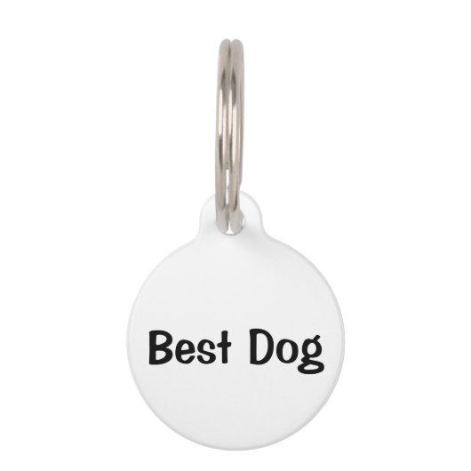 Man Best Friend Best Man Dog Label Huisdierpenning (Achterkant)