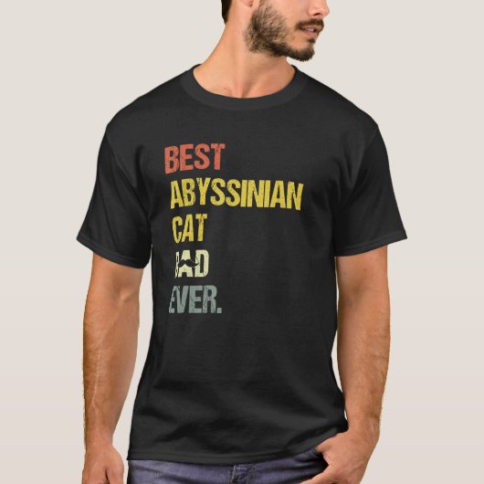 Man Beste Abessijnse Kat Vader Kat T-shirt (Voorkant)