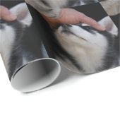 Man Beste vriend Siberian Husky Puppy Cadeaupapier (Rol Hoek)