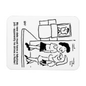 Man bestuurt een Road Roller Funny Cartoon Magneet (Horizontaal)