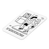 Man bestuurt een Road Roller Funny Cartoon Magneet (Linkerzijde)