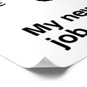 Man bestuurt een Road Roller Funny Cartoon Poster (Hoek)