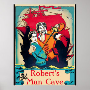 Man Bewerken naamteken bewerken Poster