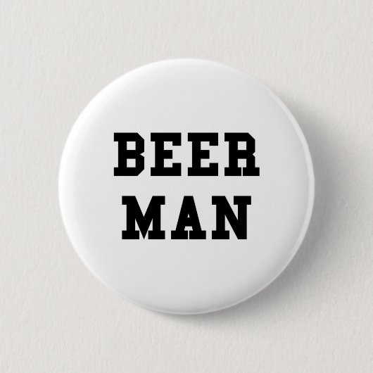 Man bier ronde button 5,7 cm (Voorkant)