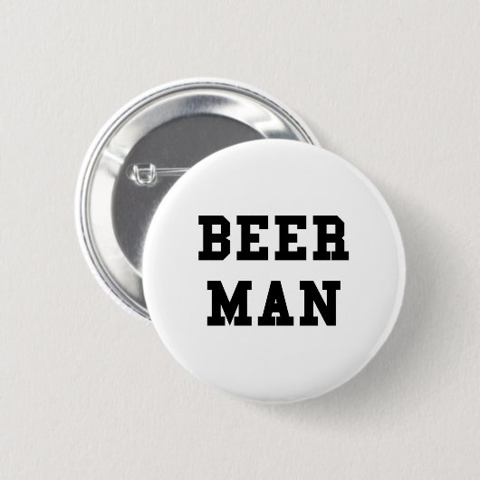 Man bier ronde button 5,7 cm (Voorkant /achterkant)