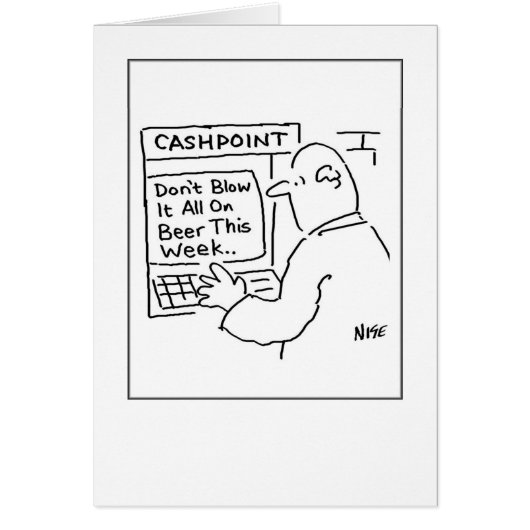 Man bij een geldmachine (Voorkant)