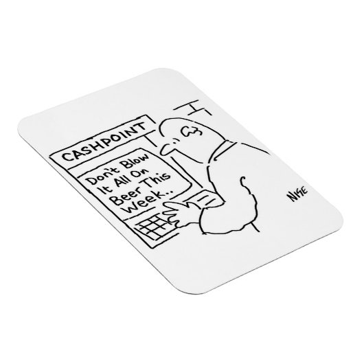 Man bij een geldmachine magneet (Rechterzijde)