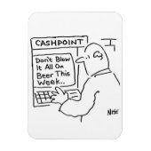 Man bij een geldmachine magneet (Verticaal)